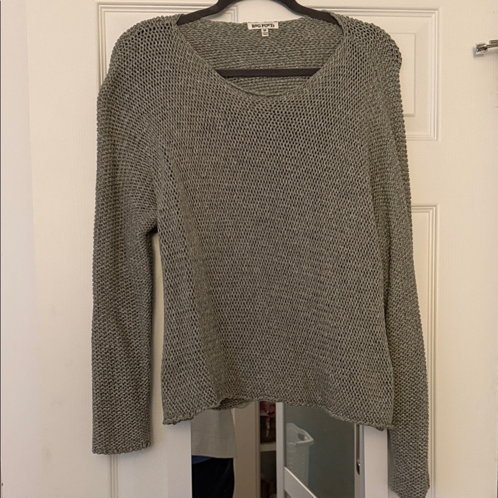Rag Poets Olive Crewneck Open-Knit Sweater